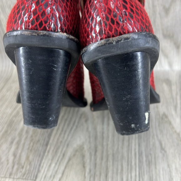 Free People X Jeffrey Campbell Matternhorn Western Red Snakeskin Boots - Picture 6 of 11